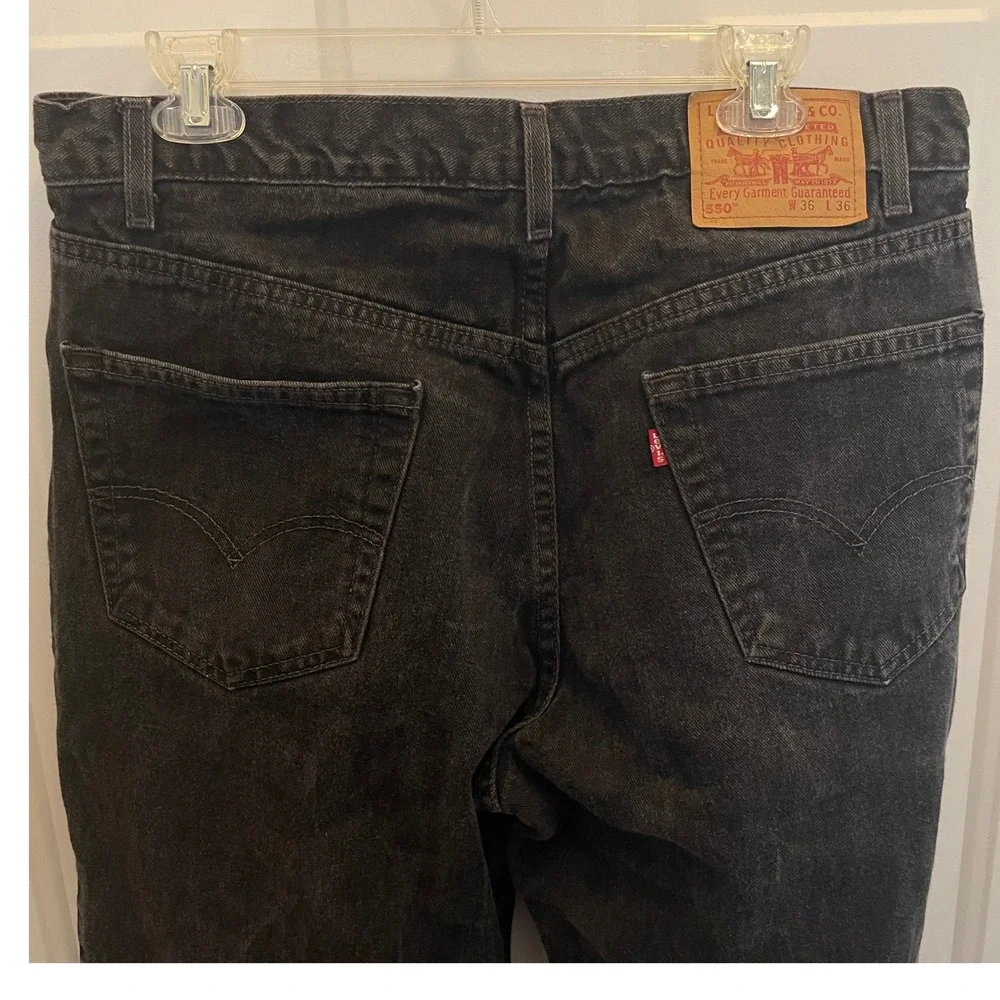 Vintage Levis 550 Relaxed Fit Black Denim Jeans Mens 36x36